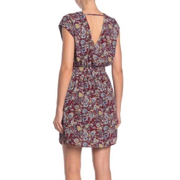 Daniel Rainn Double V Faux Wrap Dress Surplice Neck Belted Womens Size M - Picture 3 of 9